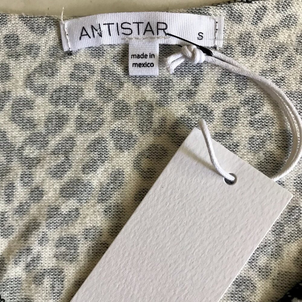 Antistar Animal Print Long Sleeve Cropped‎ Top Size Small - Picture 3 of 6